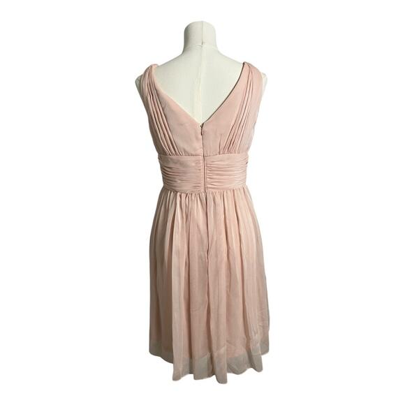 Adrianna Papell Pink Gathered Cocktail Dress Party Semi Formal Evening 8 - Picture 7 of 8